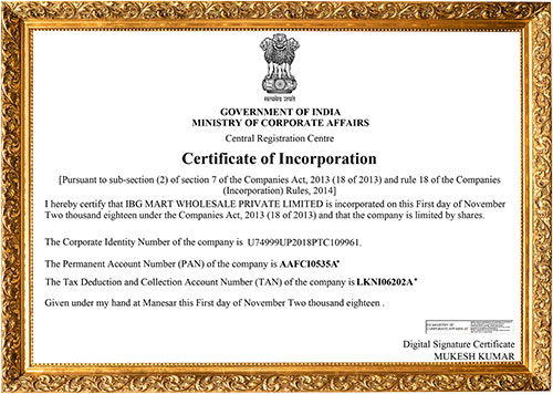 Certificate