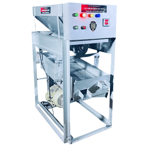 Crumbler feed machine with grader